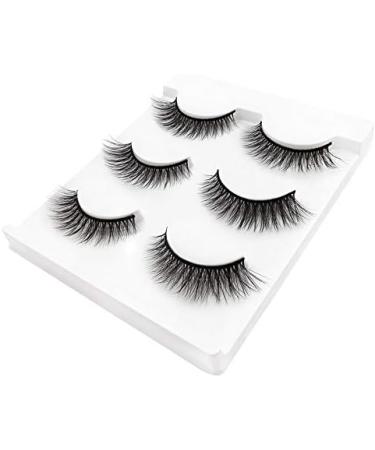 Smilart Fluffy Eyelashes 12mm Natural Look 3 Pairs False Eyelashes Wispy False Lashes Cat Eye Fake Eyelashes Resuable 3D Short Small Face Strip Lashes (6-12mm) - Buy Online on GoSupps.com