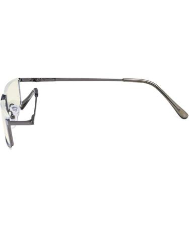 Eyekeper Blue Light Filter Reading Glasses - UV420 Protection Semicircular Design +2.50 Magnification Metallic Blue-Gray Frame - Buy Online on GoSupps.com