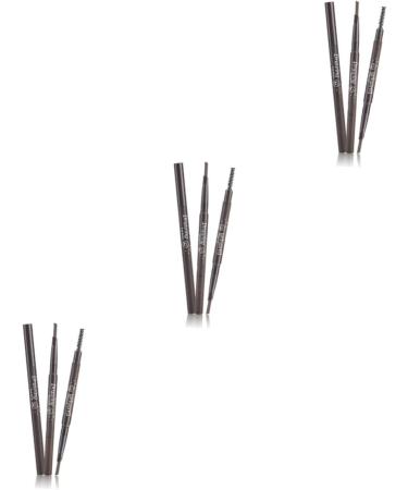 HAPINARY 3pcs 2 1 Eyebrow Pencil Waterproof Eyebrow Pencils Eyebrow Brush Waterproof Brow Pencil Stand Preamp - Buy Online on GoSupps.com