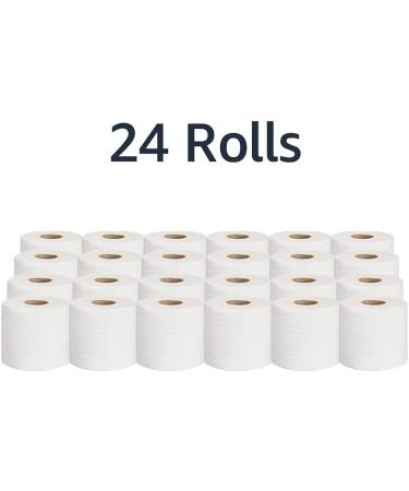 AmazonCommercial 2-Ply White Ultra Plus Individually Wrapped Toilet Paper|Septic Safe|Compatible with Standard Dispensers|400 Sheets per Roll (24 Rolls)(4.1" x 3.6" Sheet) - Buy Online on GoSupps.com