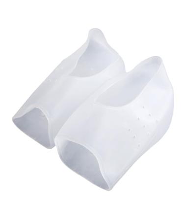 NOLITOY 1pair Heightening Insoles Height Increase Insole Heel Cups for Heel Pains Breathable Heel Cups General Heightened Heel Cover Shoe Sharp Detachable Men and Women Transparent Color 13x8cm