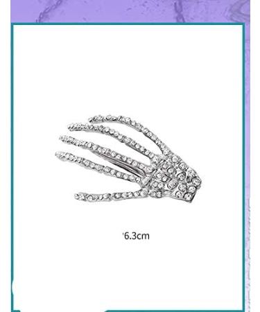 Halloween Costumes Hair Clips Accessories - Rhinestone Skeleton Hand Hair Clip Bone Hair Claws Barettes Pins Birthday Christmas Party CosplayGifts for Women Girls - Buy Online on GoSupps.com