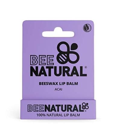 Buy Bee Natural Lip Balm Acai Berry - Organic Moisturizing Lip Care for Soft Lips | 1 Pack - Buy Online on GoSupps.com