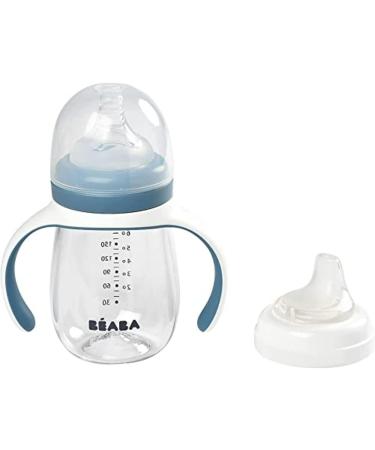 B ABA 2 in 1 Drinking Bottle/Learning Cup Children's Straw Cup 100% Leak-Proof Easy to Open Removable Handles Tritan an