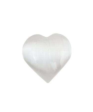 2.3 inches Hand Carved Heart-Shaped Selenite for Cleansing Decoration or Gift