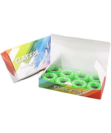 CLAS FOX Quad Roller Skate Wheels 8 Pack - Shinning Green | Bearing Installed | Outdoor and Indoor Use - Buy Online on GoSupps.com