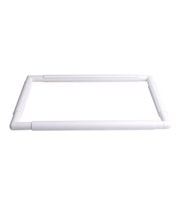 Large Embroidery Hoop  Plastic Cross Stitch Frame Clip Rectangle White DIY Sewing Tools Hoops Craft Embroidery Snap Frame Hoop for Cross Stitching Quilting  Needlepoint  Silk-Painting 17 x 11 inch
