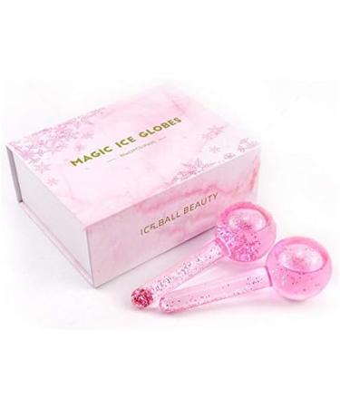 Waiecnksa 2Pcs Beauty Ice Massage Care - Crystal Glass Massage Balls & Wave Sticks | Purple - Perfect for Glowing Skin - Buy Online on GoSupps.com