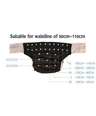 Lukloy Cloth Diapers for Adults - Washable Adjustable Leak-Proof Incontinence Solution with 2 Inserts - Black Ideal for Adolescents and Adults - Buy Online on GoSupps.com