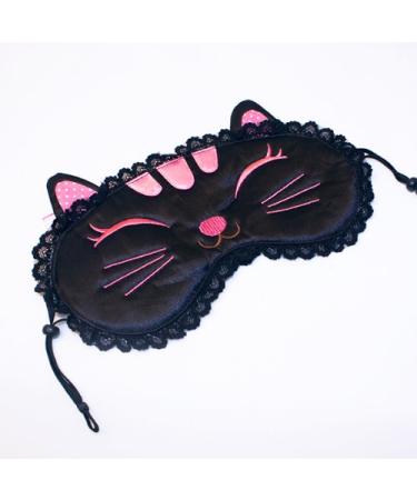 Black Temptation Embroidered Applique Eye Shade/Sleeping Mask Cover/Sleep Blinder (7.9 * 3.1)