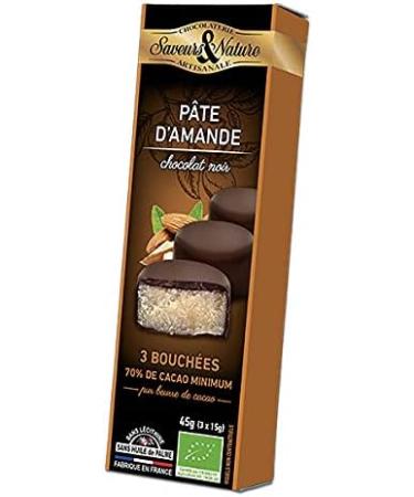 Saveurs & Nature - Dark Chocolate Coated Almond Paste - 3X15G - Unit - Buy Online on GoSupps.com