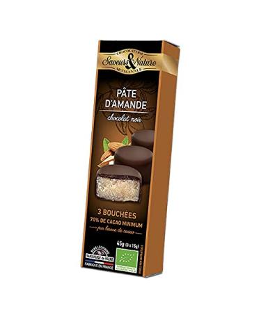 Saveurs & Nature - Dark Chocolate Coated Almond Paste - 3X15G - Unit