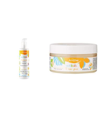 Activilong Actikids Ti Milkshake Leave In Cr me La Mangue/L'amande Douce 240 Ml & Actikids Ti Hair Food Soin Pour Cheveux La Mangue/L'amande Douce 100 Ml