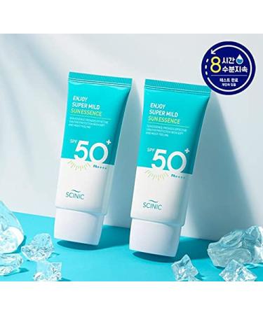 Scinic Enjoy Super Mild Sun Essence SPF 50+ PA++++ | Best Korean Sunscreen for UVA/UVB Protection | Soft & Mild K-Beauty Formula 50ml - Buy Online on GoSupps.com