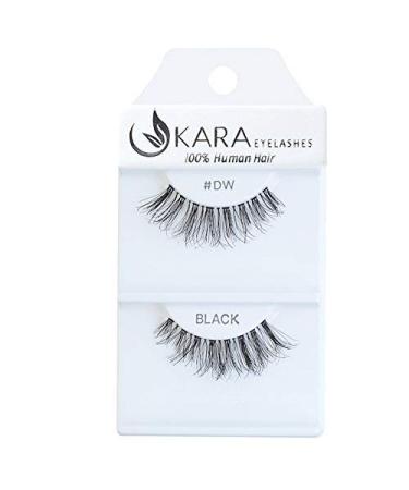 Kara Beauty 100% Human Hair False Eyelashes Demi Wispies- DW with Adhesive (PACK OF 12)