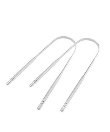 Buy Stainless Steel Tongue Scraper - Ayurvedic Tongue Cleaner for Optimal Oral Hygiene (Silver) | International Shipping Available - Buy Online on GoSupps.com