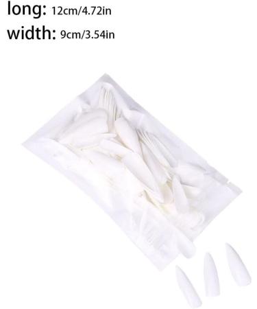 dijiusidy 1 Set Press on Nails Almond Fingernails Stick Solid Color Full Cover Art Decals Salon Supplies DIY Decorations No.1 white - Buy Online on GoSupps.com