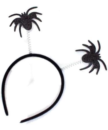 Halloween Black Glitter Spider Headband Deeley Boppers Fancy Dress Alice Hair Band for Women Girls by Glitz4Girlz - Buy Online on GoSupps.com