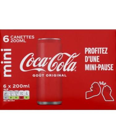 Coca-Cola Slim Mini Cans, 6 x 20cl