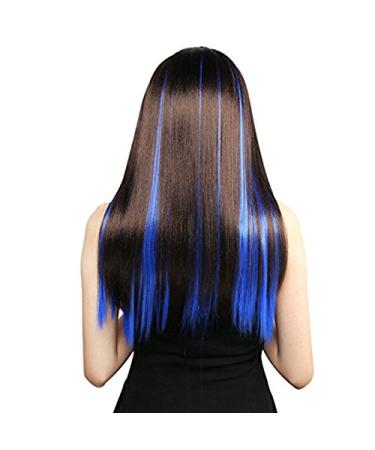 Frcolor Synthetic Hair Extensions - 10pcs Blue | International Shipping Available - Buy Online on GoSupps.com
