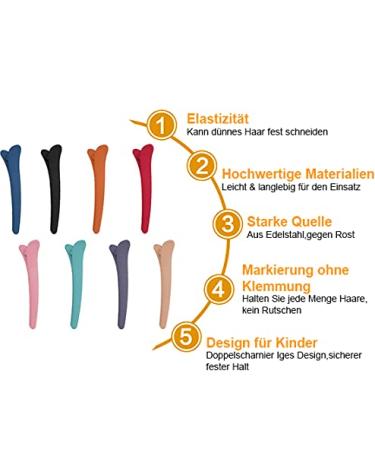 8PCs Colorful Hair Clips Set - Stylish Hairdressing Combi-Clip Barrettes for Women - 7.8 cm Matted Hair Accessories - Buy Online on GoSupps.com