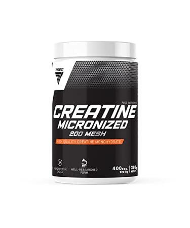 Trec Nutrition Creatine Micronized 200 MESH Increase Muscle Mass Strength Bodybuilding - 400 cap