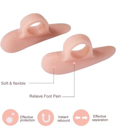 PEDIMEND Silicone Gel Hammer Toe Straightener - Toe Separators for Overlapping Toes - Stretches & Aligns Toes - Perfect for Hammer Toes/Crooked Toes/Claw Toe - Unisex - Foot Care (Pink - 5PAIR) - Buy Online on GoSupps.com