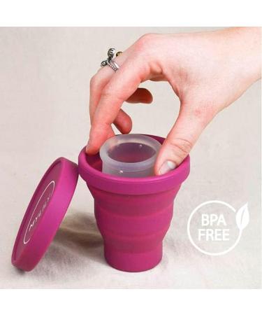 Mylily Menstrual Cup Steriliser - Foldable Microwave Cleaner for All Types of Menstrual Cups | 100% Medical Silicone | Berry Color - Buy Online on GoSupps.com