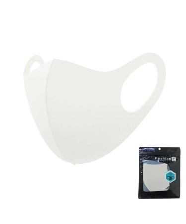riou Face Mask with Motif Washable Reusable Cotton Breathable Mouth and Nose Protection Scarf for Women Men (White)