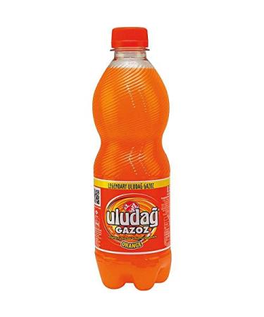 Uludag Gazoz Uludag Gazoz Pack of 12 Turkish lemonade-type beverage bottles with disposable deposit Orange 0.5 l