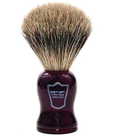 Parker Safety Razor Premium Handmade 3-Band Pure Badger Shaving Brush with Rosewood Handle & Stand - Buy Online on GoSupps.com
