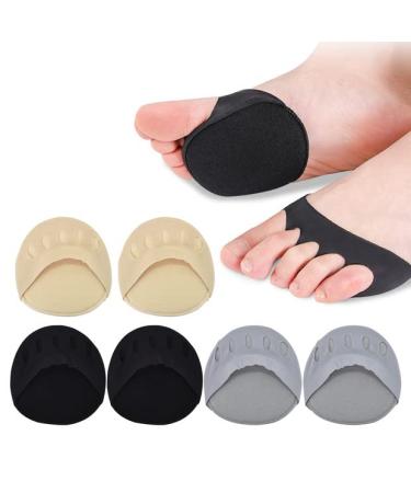 3 Pairs Honeycomb Forefoot Pads Honeycomb Fabric Metatarsal Pads Foot Cushions Forefoot Pad Feet Sweat Pads Metatarsal Pads Reusable Relief Foot Fatigue Pain for Women Various Shoe Types