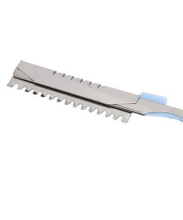 Premium Blue Straight Edge Razor - Stainless Steel Manual Hairdressing Tool for Salons & Home Use - Buy Online on GoSupps.com