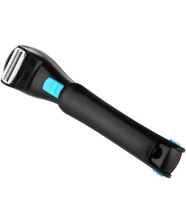 Pain-Free Body Shaver with Curved Handle - Wet or Dry Use (Black) | International Shipping Available - Buy Online on GoSupps.com