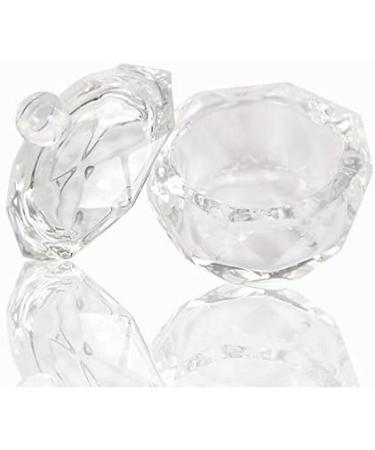 Crystal Glass Dappen Dish Cup Nail Art Acrylic Liquid Makeup Powder Styling Beauty Health Make Up Salon Nail Spa Tool - Buy Online on GoSupps.com