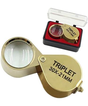 Magnifying 30X Power 21mm Jewelers Magnifier Gold Eye Loupe Jewelry Store Lowest Price Portable Magnifying Glass with Exquisite Box Good Times - Buy Online on GoSupps.com