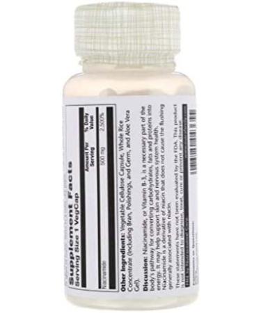 Solaray Niacinamide 500 mg - 100 Vegan Capsules for Skin Health & Wellness - Buy Online on GoSupps.com