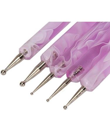Juwaacoo 5 Nail Art in Various Sizes - Plastic - Spotswirl - French Ball - Dotting Tool - Dotti - Spooti - Buy Online on GoSupps.com
