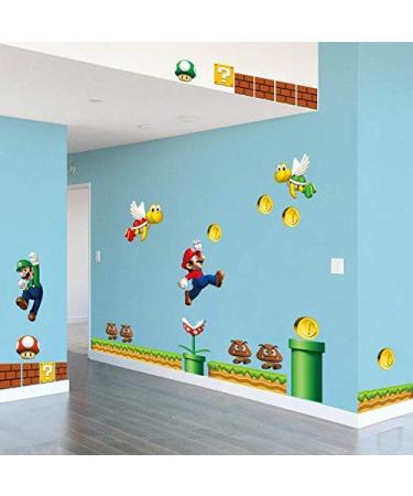 Super Mario Sticker Kids Room Bedroom Decor Wall Sticker