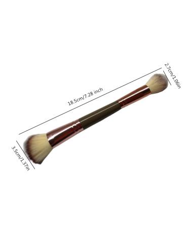 Double End Complexion Brush - Dual Ended Rose Gold Makeup Brush for Face Powder Liquid Foundation Concealer & Eyeshadow - Buy Online on GoSupps.com