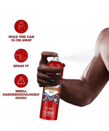 Old Spice Krakengard Deodorant Body Spray for Men - 24-Hour Odor Eliminator & Freshness - Gas-Free Antiperspirant Mist (Pack of 3) - 4.73 Oz - Buy Online on GoSupps.com