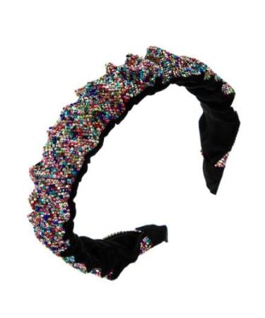 Headband Spa Headband for Women Sponge & Terry Towel Cloth Black