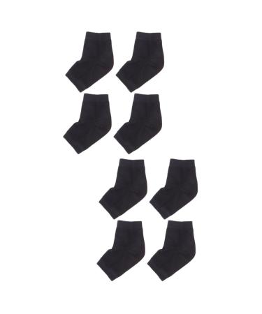 minkissy 4 Pairs Crack Heel Socks Gel Lined Socks Heel Sleeves Protectors Silicone Socks Moisturizing Socks Lined Socks Men Gel Spa Socks Ankle Socks Casual Socks Men and Women Anti-Crack