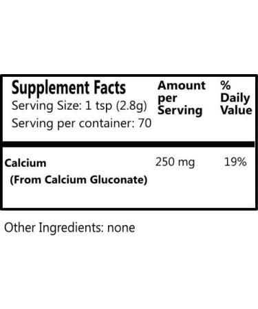 Daily's Calcium Gluconate Powder - 7 oz | Essential Calcium Supplement - Buy Online on GoSupps.com