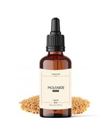 Origine.bio - Mustard Vegetable Oil 100ml With Pipette - 100% Natural - Stimulates Fortifies Sublimates - French Brand