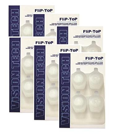 Flip Top Contact Lens Case - 12 Pack - Clear