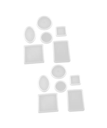 STOBOK 12 Pcs Silicone Molds Clear Coasters Crystal Epoxy Mold Silicone Mold Making Tool Jewelry Transparent Mold Crystal Silicone Mould Crystal Epoxy Silicone Mould Clay Board Chocolate As Shownx2pcs mediumx2pcs