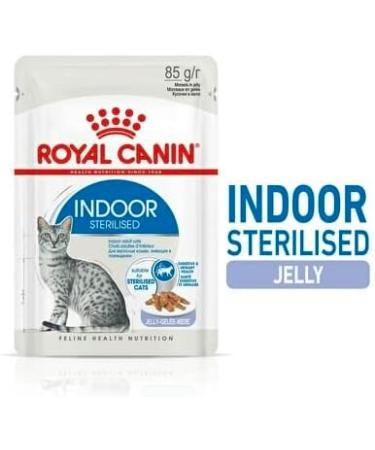 Royal Canin Indoor Sterilised in Jelly Adult Wet Cat Food 85g (Pack of 48) - Buy Online on GoSupps.com