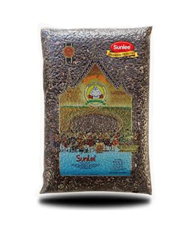 Buddha Sunlee Thai Sweet Rice - Premium Black Sticky Rice, Gluten-Free 5 lb in Vacuum Seal Package / Shipped by Thai Pantry.net