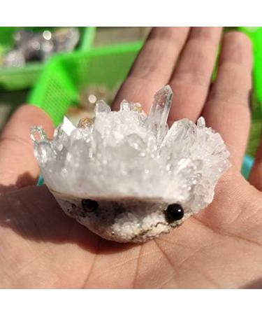 Choice of Gifts 1PC Natural White Crystal Crystal Cluster Rough Stone Carving Little Hedgehog Vibration Stone JZIGTDEM - Buy Online on GoSupps.com